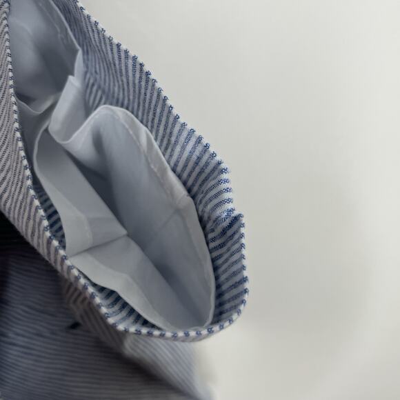 Banana Republic Avery Striped Pants Blue White Womens 8 Preppy Nautical Linen - Picture 7 of 8